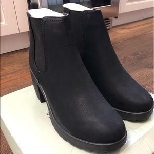 Chunky Cleated Heel Boots